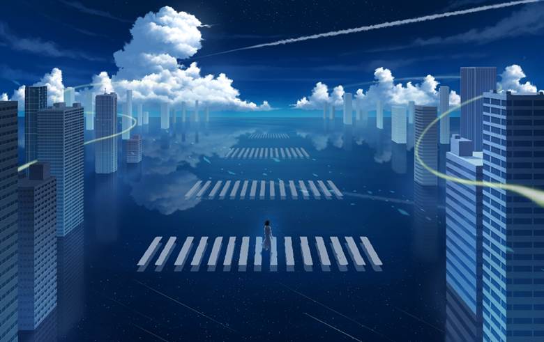 原创, background, 风景, 积雨云, contrail, 大楼, 夏天, Original 250+ bookmarks