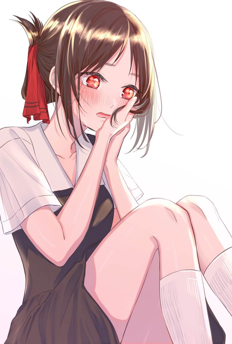 Kaguya-Sama: Love is War, Kaguya Shinomiya, Kaguya-sama: Love is War 100+ bookmarks, jumper skirt, blushing, summer clothes
