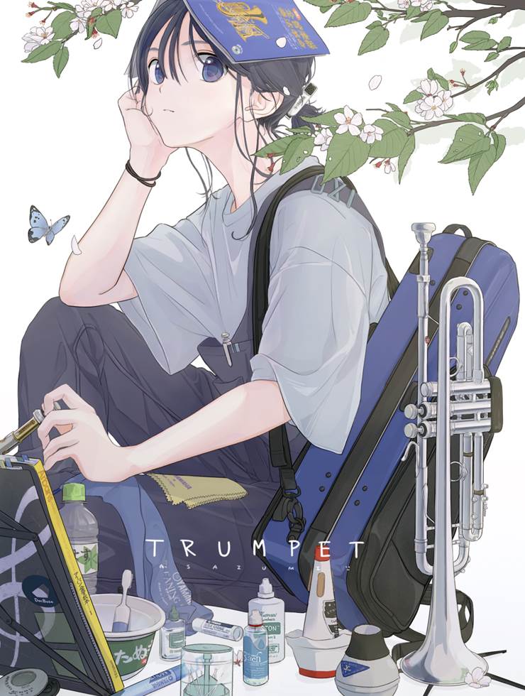 instrument, trumpet, overalls, original 10000+ bookmarks