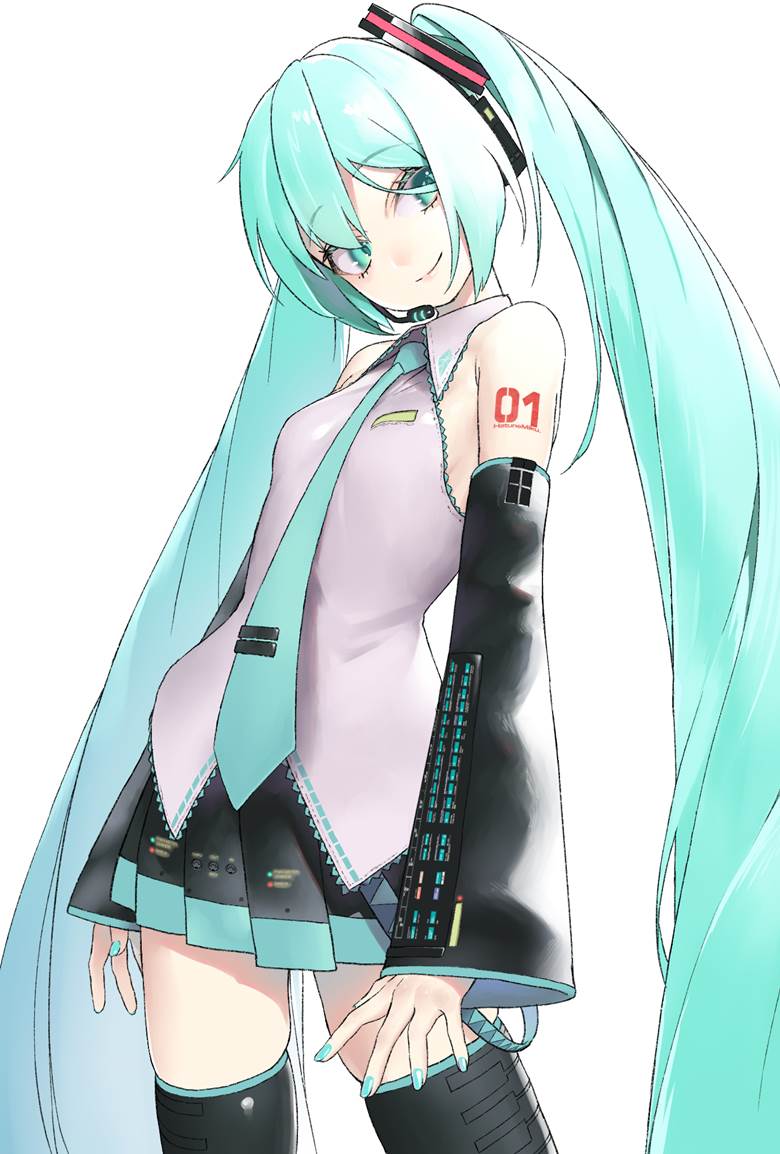 初音未来单马尾图片图片