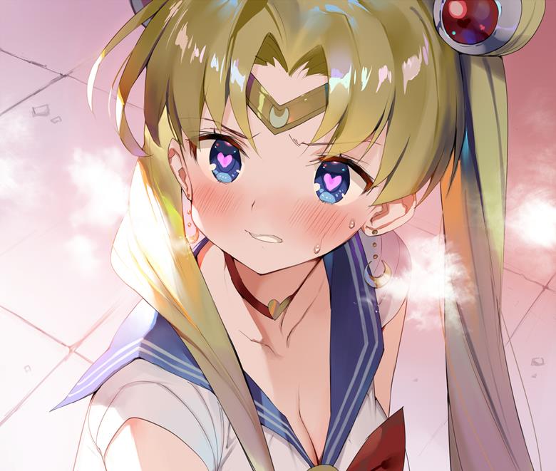 sailor moon, cleavage, heart eyes, usagi tsukino, Sailor Moon 10000+ bookmarks, mating season
