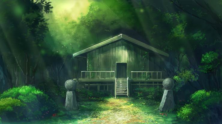 森の中の祠|ＴＹＢ（淫梦）的Pixiv风景壁纸插画图片