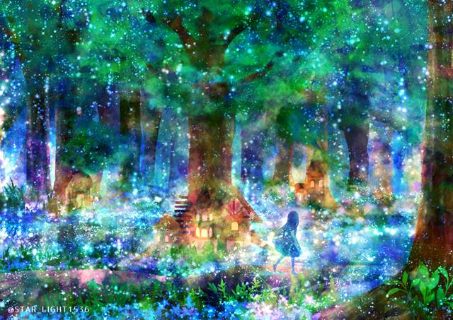 插画, 原创, 风景, forest, Original 300+ bookmarks