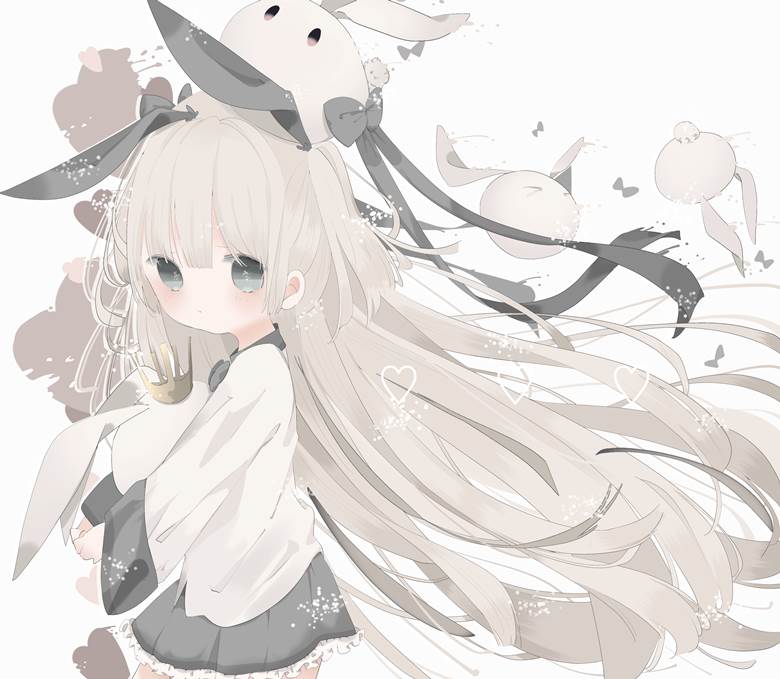 萝莉, hair, 女孩子, 兔子, bunny ears, two-side up, Original 250+ bookmarks