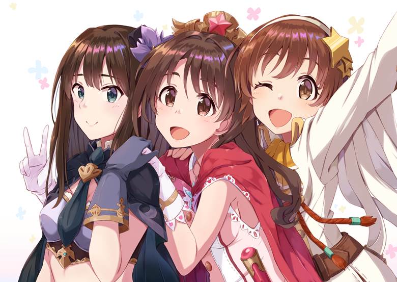 The Idolmaster: Cinderella Girls, The Idolmaster Cinderella Girls, Uzuki Shimamura, rin shibuya, honda mio, Princess Connect! Re:Dive, Granblue Fantasy, The Idolmaster 500+ bookmarks