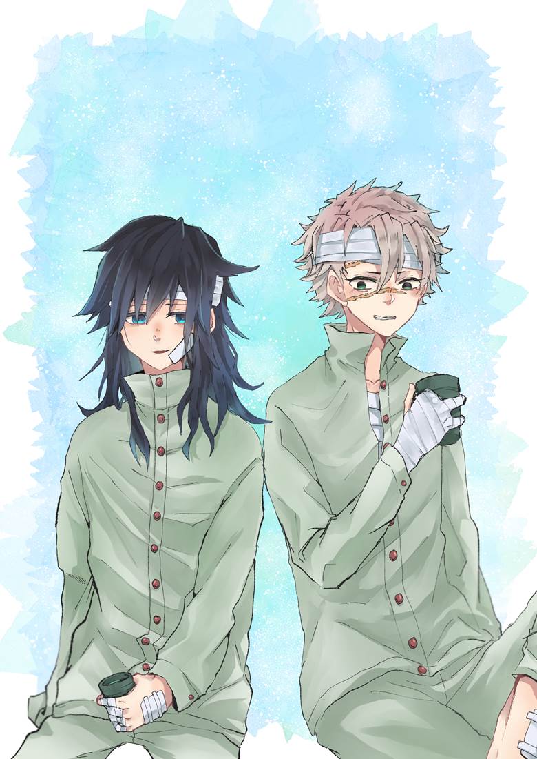 不死川实弥, 富冈义勇, 鬼灭之刃, Demon Slayer: Kimetsu no Yaiba 1000+ bookmarks