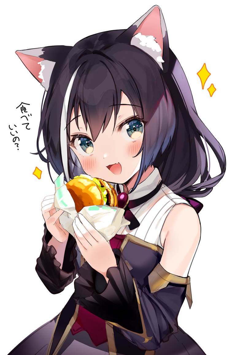 キャルちゃんに美味しいものあげたい|馆田ダン的汉堡包美食插画图片