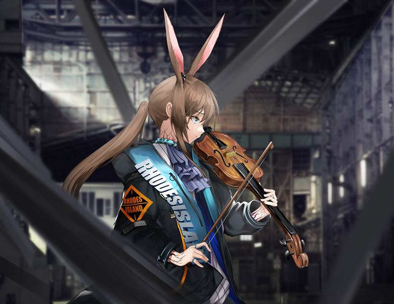 Amiya (Arknights), Arknights, Amiya, rabbit ears, Amiya, Arknights, violin, girl