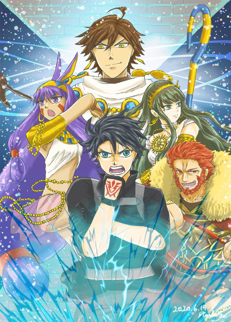 FGO Illustration Contest 4, Ozymandias, Nitocris, Cleopatra (Fate), Iskandar, Gudao, Gudao