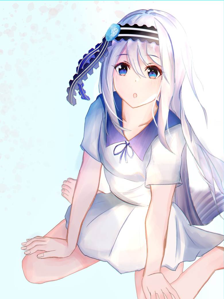 白银圭|紫空ソラ的pixiv连衣裙少女插画图片