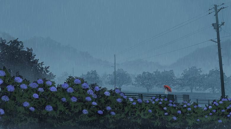 原创, 风景, rain, 紫阳花