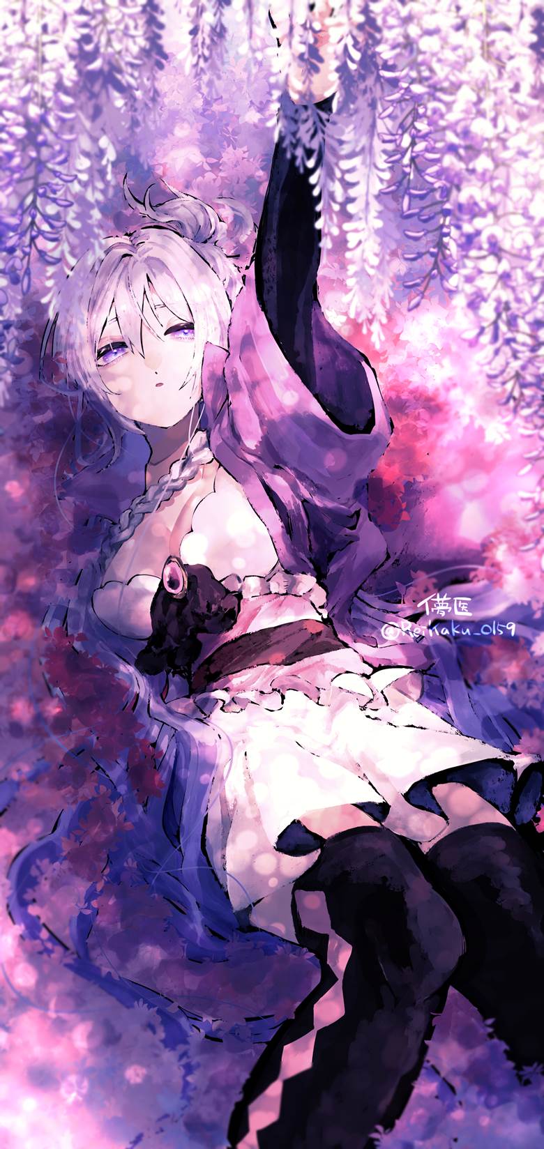 女孩子, 原创, wisteria, 紫阳花, 长发