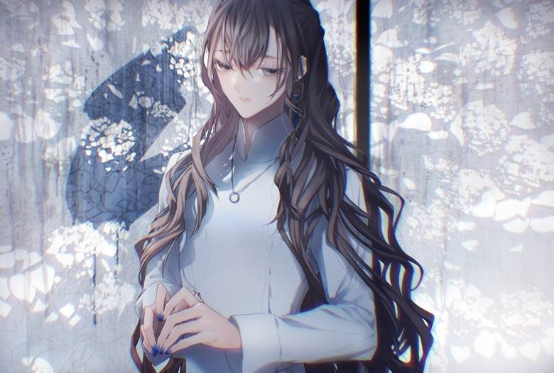 original, hydrangea, Ao Dai, boy, long-haired boy, blue