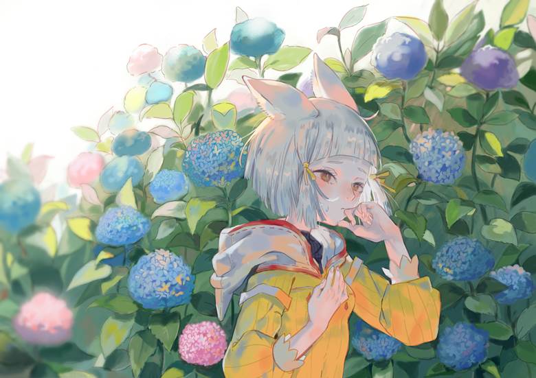 Xenoblade 2, nia, Nia (Xenoblade 2), hydrangea