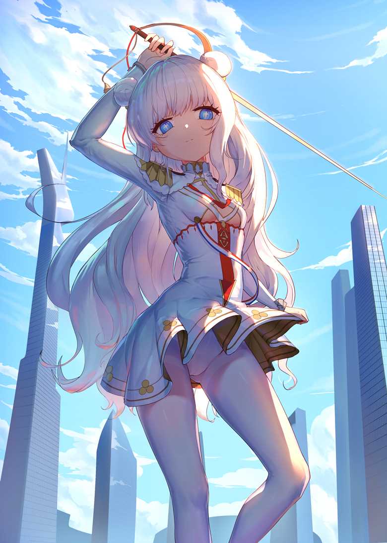 Le Malin (Azur Lane), Azur Lane, Le Malin, White silk pantyhose, lolicon bait, white tights, Azur Lane 1000+ bookmarks
