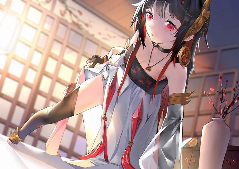 doujin, Punishing: Gray Raven, Lucia, birthday, stocking, black stockings, ancient, mecha girl