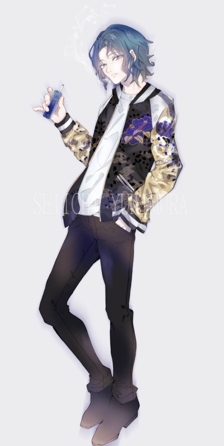 prince of tennis, seiichi yukimura, Souvenir Jacket, cigarette, tobacco, rude