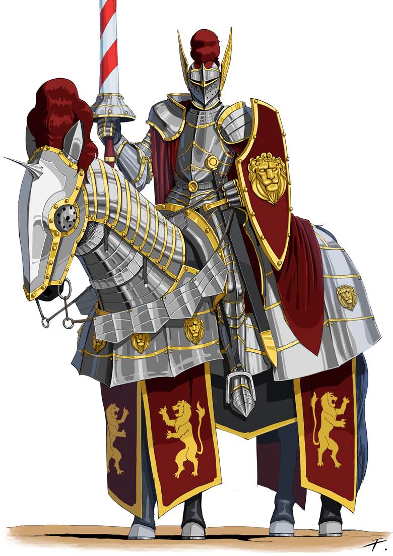骑士|千年作家的俊俏的马插画图片