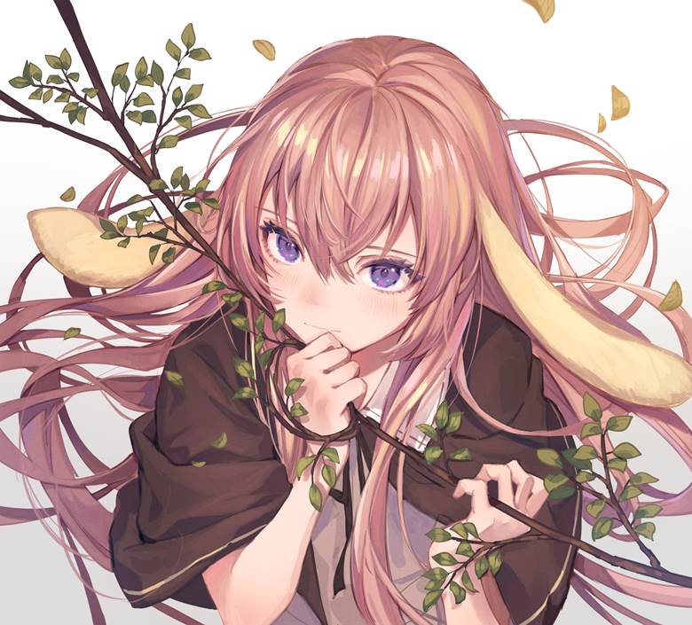 bunny ears, 女孩子, 粉色头发