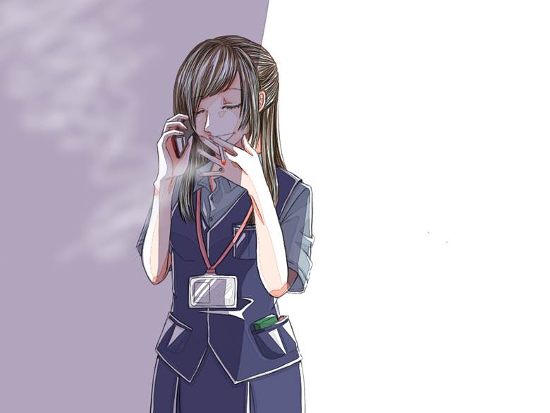 工作, 香烟, tobacco, original illustration, 原创, 原创