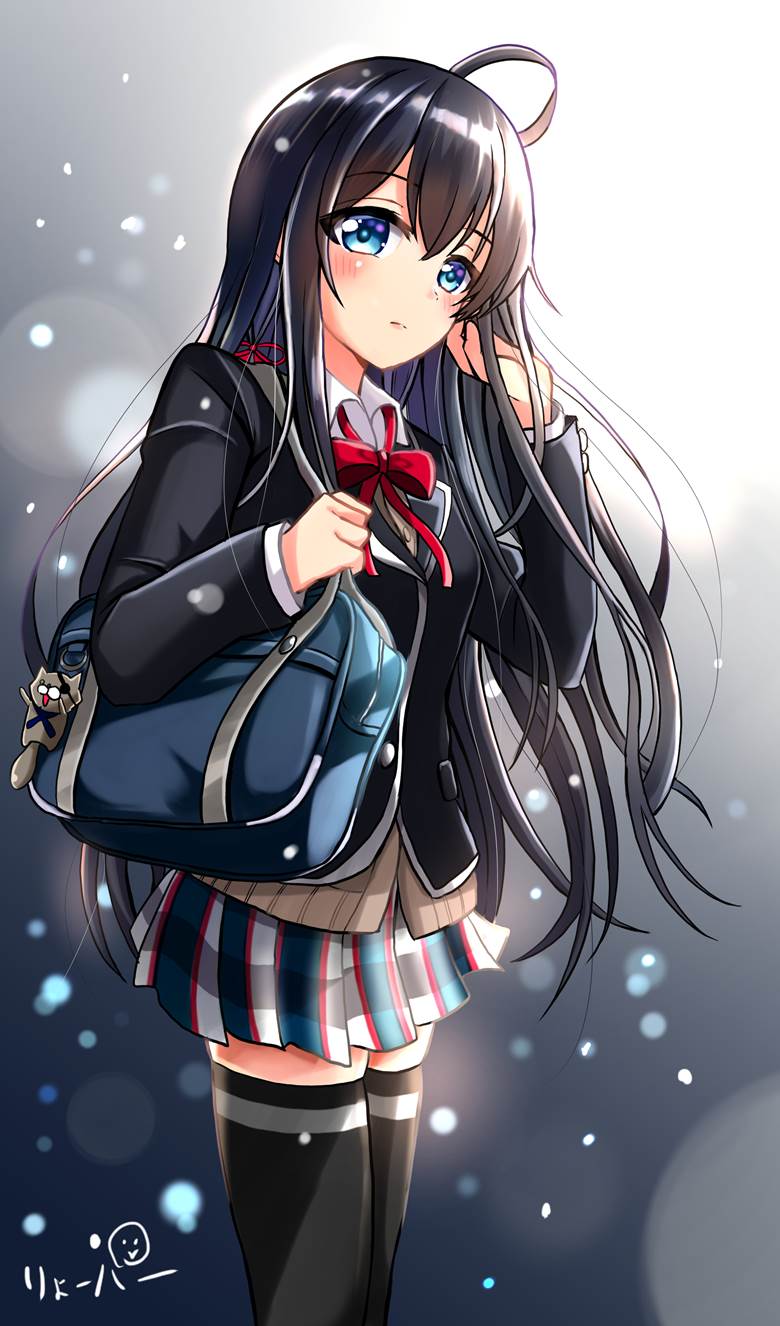 春物, 雪之下雪乃, Yukinon, snow, 果然我的青春恋爱喜剧搞错了。, 黑发