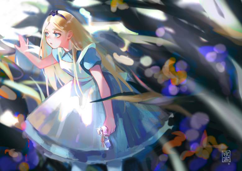 アリス|yomiya的爱丽丝梦游仙境插画图片