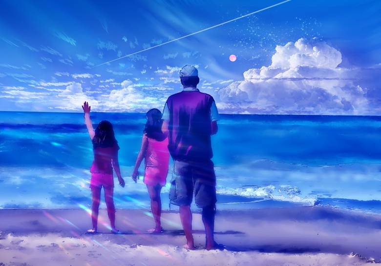 Re:海を见た日のこと|リトルパイン的夏天好风景插画图片