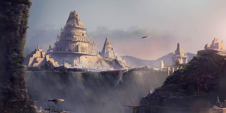バベルの塔 Tower of Babel|Peiyang_Zhang的pixiv奇幻风景插画图片