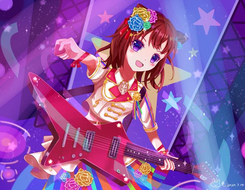 Kasumi Toyama, BanG Dream! Girls Band Party!, BanG Dream! Girls Band Party!, girl, guitar, instrument