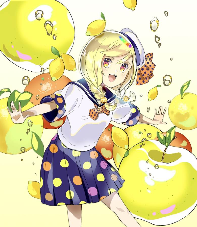 黄の果実|奥谷とろ的麻花辫少女插画图片