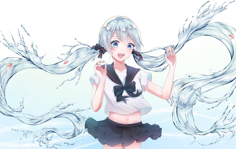 ボトルミク|风介的水手服少女插画图片