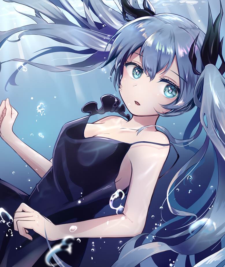 深海少女zky的初音未來插畫圖片