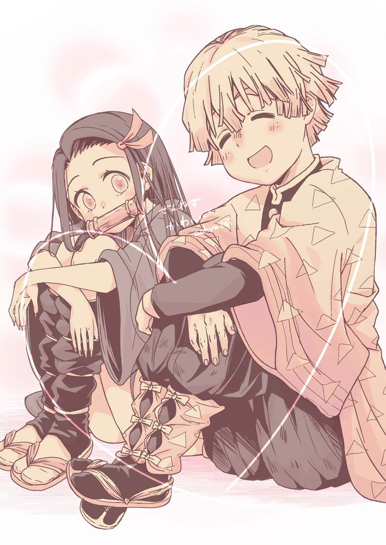 Zenitsu Agatsuma, Nezuko Kamado, Demon Slayer: Kimetsu no Yaiba, Zenitsu/Nezuko, Demon Slayer: Kimetsu no Yaiba 1000+ bookmarks
