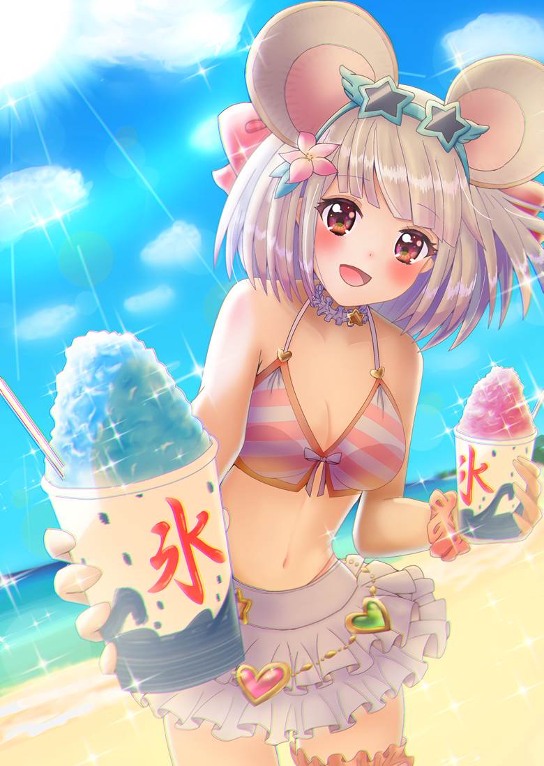 Granblue Fantasy, Vikala, Granblue Fantasy, shaved ice, swimsuit
