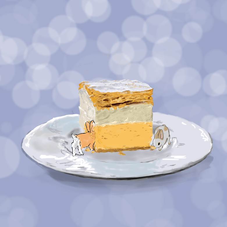 Bled Cream Cake|NorahY的Pixiv美食插画图片