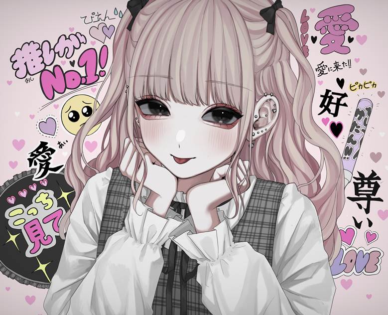 original illustration, 穿洞