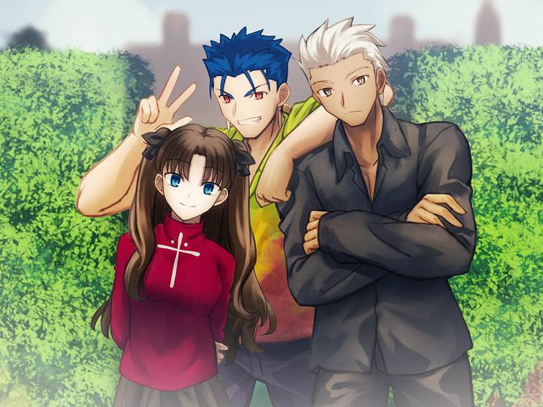 远坂凛, lancer, 弓箭手, Lancer（Fate/staynight）, Archer (Fate/stay night), Fate 500+ bookmarks