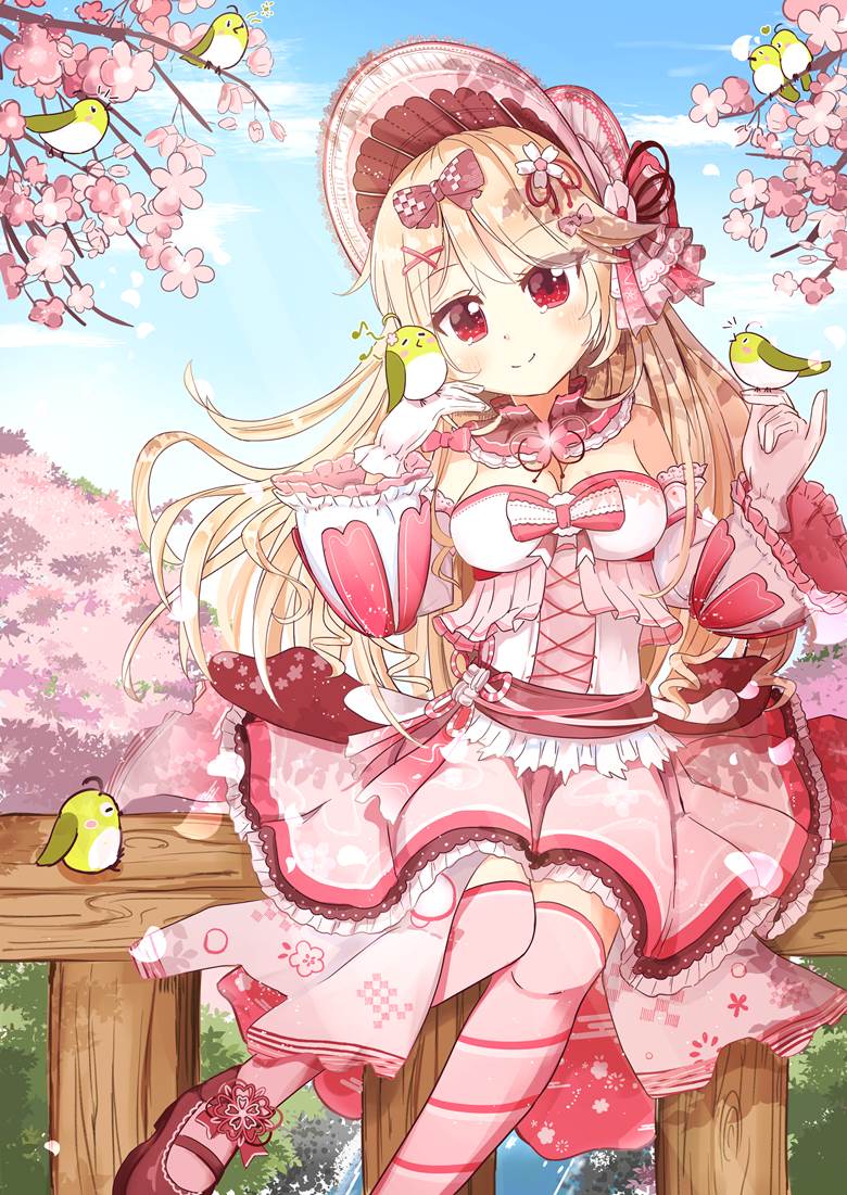 原创, 女孩子, 目白, 哥特萝莉, 原创角色, 原创, 樱, 花和女孩子, 原创50收藏