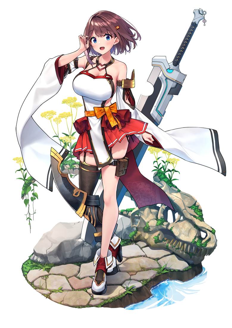 原创, 女孩子, Ichiya, large sword, large breasts, knockout knockers, 高跟鞋, 原创10000users加入书籤, 一夜酱, 战斗少女