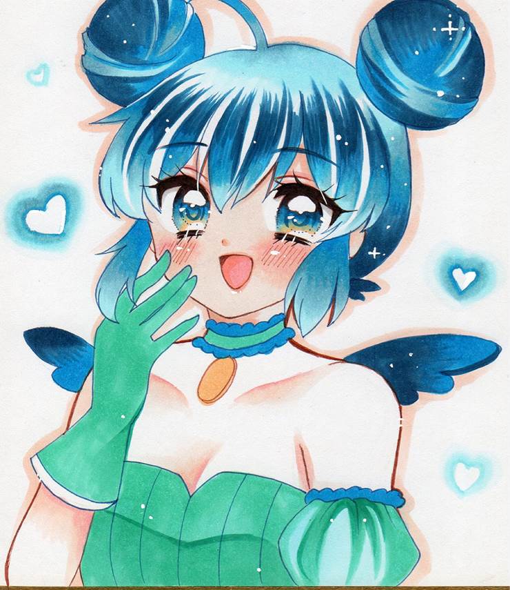 Mint Aizawa, Mew Mint, Tokyo Mew Mew, copic马克笔, 手绘, 插画, original picture
