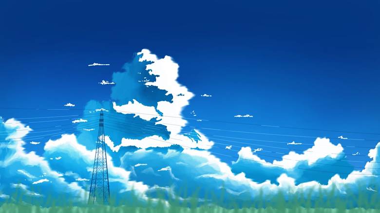blue sky, cumulo-nimbus, clouds, summer sky, summer, scenery, background, original, creation, lattice tower
