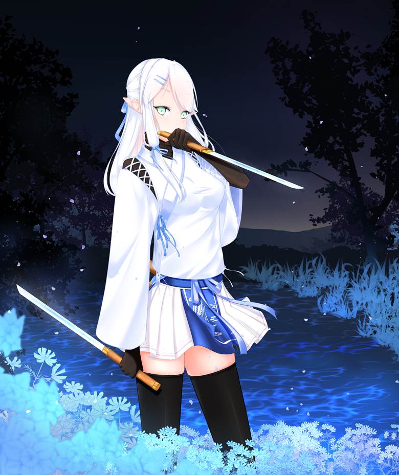 original, girl, white hair, Chinese style, Han costume, elf, absolute territory