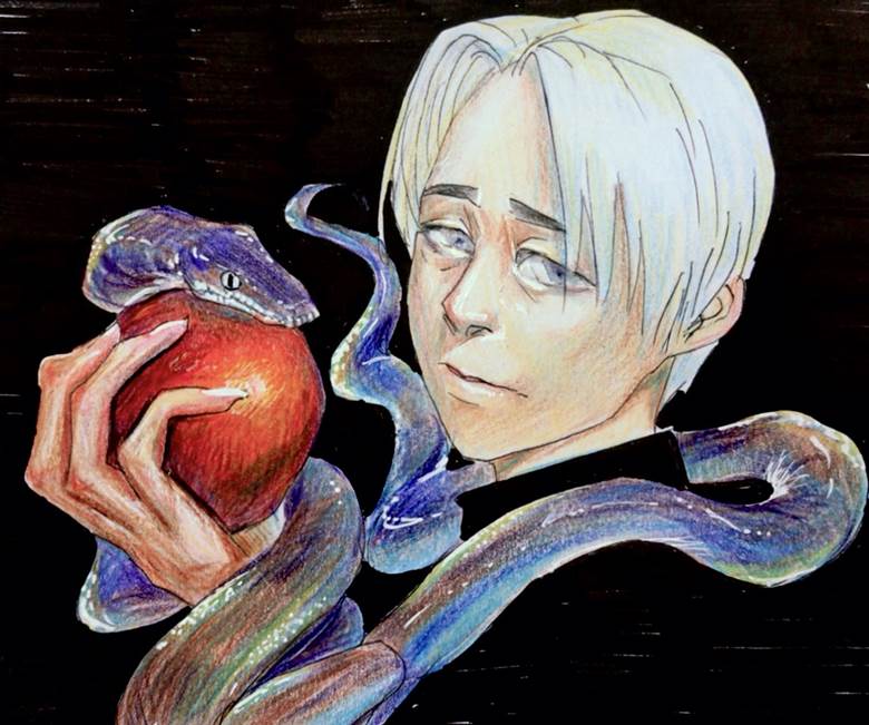 Susumu Hirasawa, 手绘, 彩色铅笔