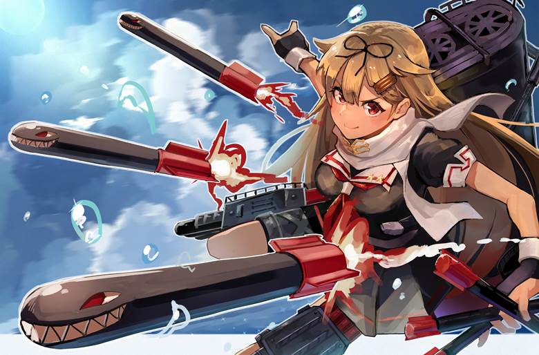 Yuudachi Kai Ni, Yuudachi (Kantai Collection), Yuudachi, Kantai Collection, Kancolle, Kantai Collection 100+ bookmarks, shipgirls in battle