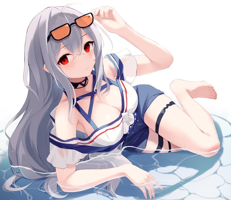 Arknights, 明日方舟, Skadi (Arknights), Skadi, 赤脚, 魅惑的乳沟, 明日方舟1000收藏