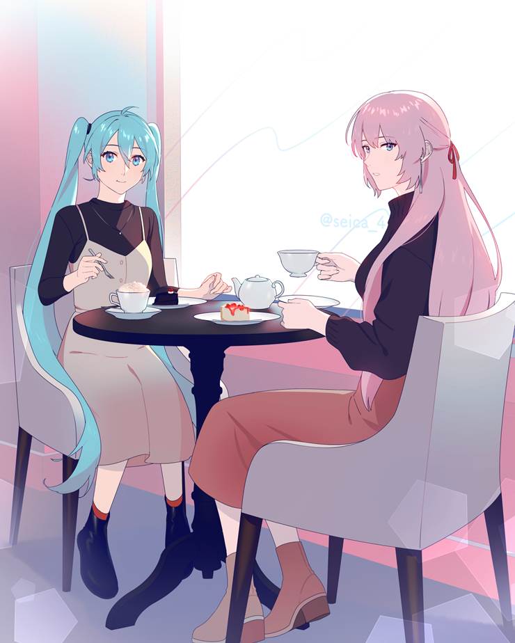 hatsune miku, luka megurine, negitoro, VOCALOID 100+ bookmarks