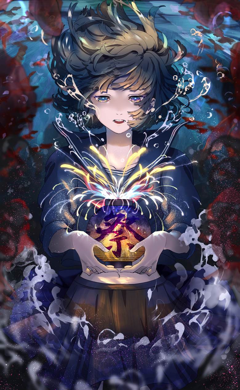 焰火, 原创, 女孩子, 水手服