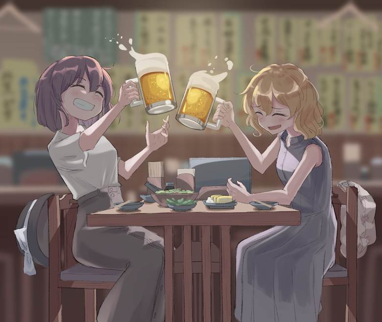 东方Project, 玛艾露贝莉·赫恩, 宇佐见莲子, 秘封俱乐部, izakaya, Touhou Project 100+ bookmarks, 莲子×玛艾露贝莉