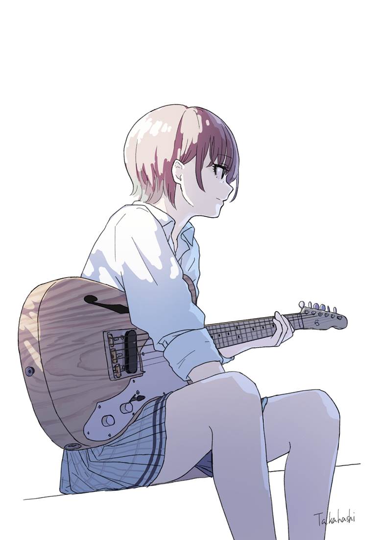 浅仓j的弹吉他人物插画图片