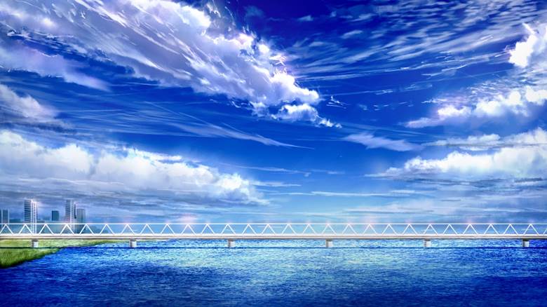 川と桥(再)|セン的桥梁风景插画图片